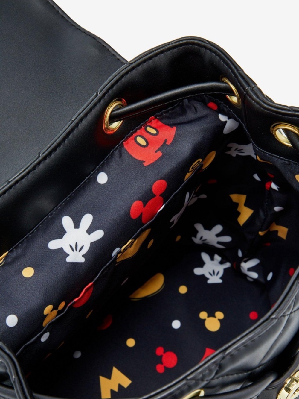 NWT Loungefly Disney Black Quilted Mickey Mouse Pin Backpack - Picture 5 of 8